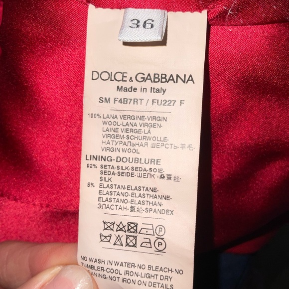 Dolce & Gabbana Red Mini A-Line Cocktail Skirt - Picture 8 of 12